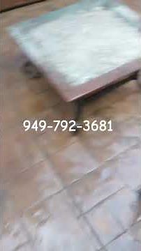 After video of an acid wash to remove calcium build up from a porch and patio in Huntington Beach Ca