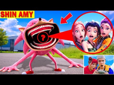 CAUGHT on DRONE: SHIN AMY and KPOP DEMON HUNTERS In Real Life!! (SONIC TRIED TO SAVE THEM)