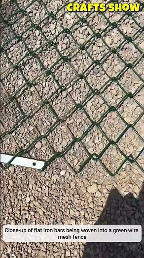 The Process of Weaving Flat Iron into Chain Link Fencing