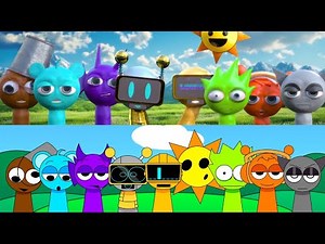 IncrediBox Sprunki Louder 3D vs Sprunki Pyramixed 3D - Finished Animations !