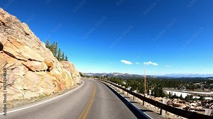 Beartooth Pass Rocky Mountains Wyoming Highway 212 Beartooth Highway Driving POV