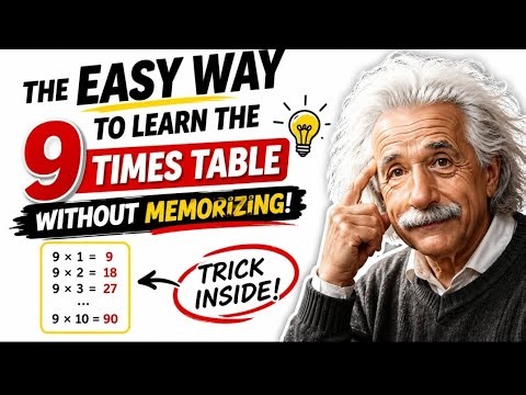 Learn 9 Times Table Fast! | Easy Math Trick Without Memorizing Multiplication