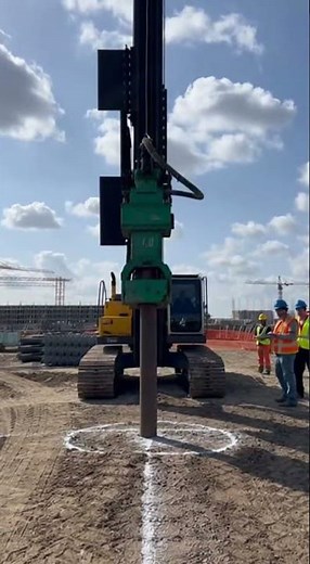 Self-Guided Pile Driver in Action