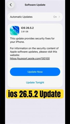 ios 26.5.2 update | software update |ios software update |new software update