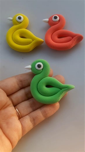 DIY idea 💞 How to make easily duck🦆 with Super clay #trend​ #clay​ #music​ #funny​ #clay​