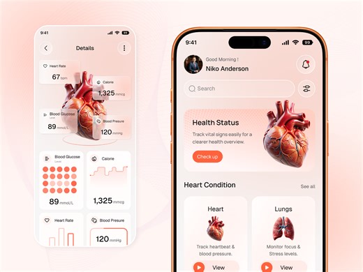 Health Monitoring Mobile App UI/UX