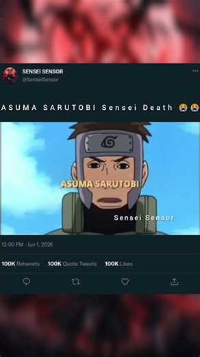 ASUMA SARUTOBI Sensei Death 😭😭..