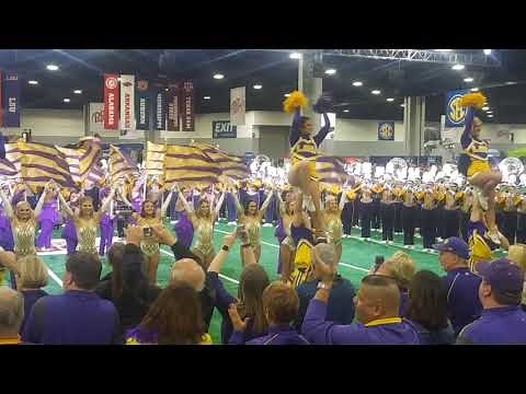 LSU marching band at Fanfare for SEC Championship