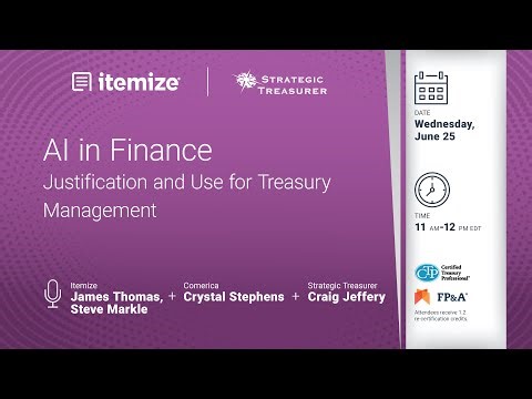 Itemize: AI in Finance - Justification and Use for Treasury Management