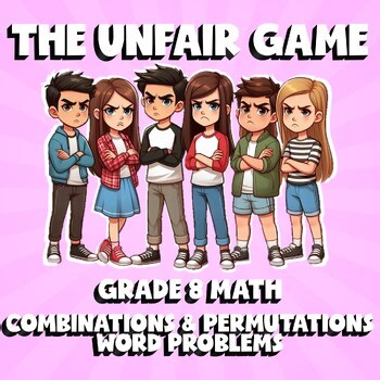 Combinations & Permutations Word Problems THE UNFAIR GAME - No Prep Grade 8 Math