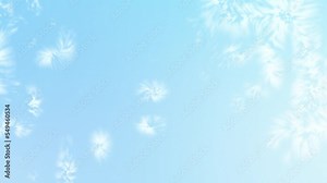 Winter holidays background and freezing effect, frost layer and ice over freeze covering abstract blue backdrop, snowflakes grow, cover surface, frozen snow for Christmas and wintertime holiday design