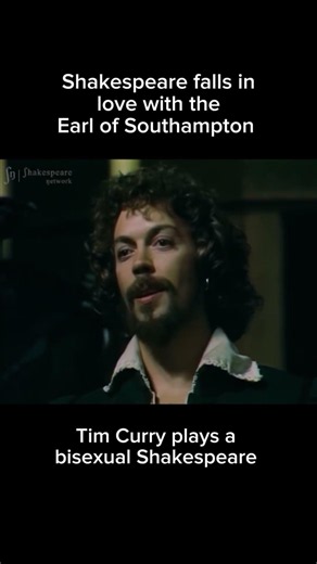 Did you know that Tim Curry played a bisexual Shakespeare? #timcurry #lgbtq #shakespeare