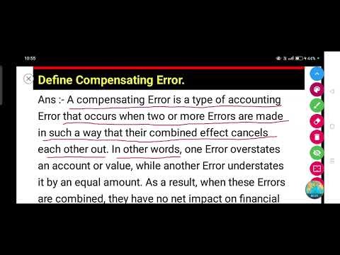 Define Compensating Error.