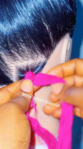 Box braid tutorial with wool #hairstyle #diyhairstyle #viral #braids #hairtutorial