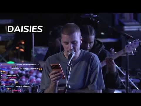 Justin Bieber singing live on Twitch DAISIES | GO BABY | SPEED DEMON | EYE CANDY