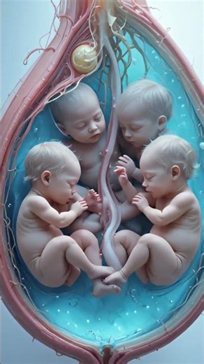 “Four Babies, One Journey – Quadruplets in the Womb”