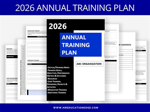 2026 HR Training Plan Template: Employee Development & Leadership, Safety, Compliance (digital Download) - Etsy Australia