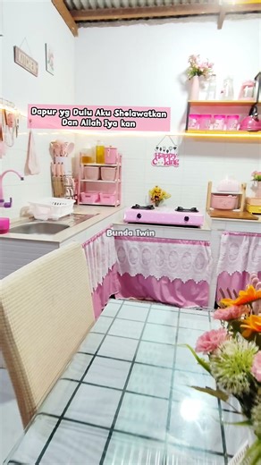 dapur bata pink aesthetic #dapurpink #home #kitchen