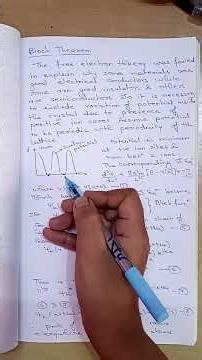 Bloch theorem summary