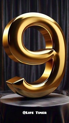 Gold Countdown from 9 to 0 | Stunning Timer #10seconds #countdown #timer #shorts