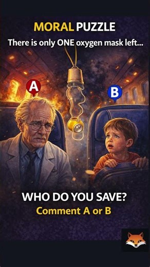 Moral Dilemma Only ONE Oxygen Mask Left… Who Do You Save #brainteaser #motivation #riddlejourney