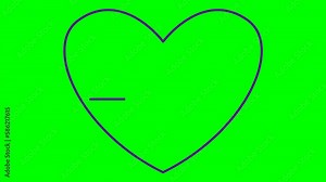 Animated violet pounding heart with electrocardiogram. Linear symbol of pulsating cardiogram. Looped video of beating heart. Concept of healthcare, cardiology, medicine. Vector illustration isolated o