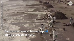 Peru crews clean up crude oil spill caused by volcano eruption near Tonga