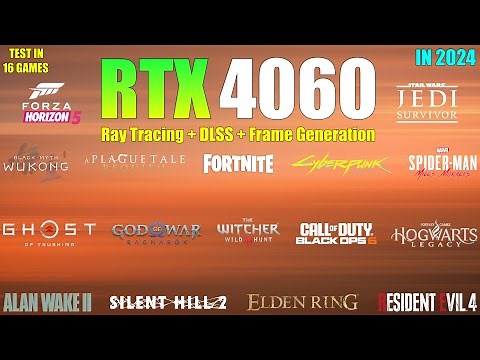 RTX 4060 | Test in 16 Games with Ray Tracing, DLSS and Frame Generation!