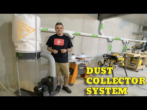 HOW TO MAKE A DUST COLLECTOR SYSTEM ● Adding a Central Dust Collection to My Wood Shop - DIY - 2021
