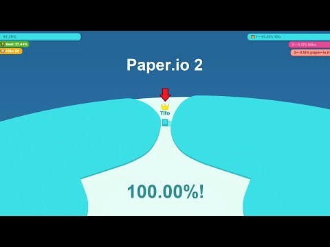 Paper.io 2 Map Control: 100.00%!