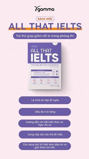 30 ngày chinh phục IELTS cho beginners cùng All that IELTS #gammabooks #preorder #allthatielts #IELTSPreparation | Gamma Books