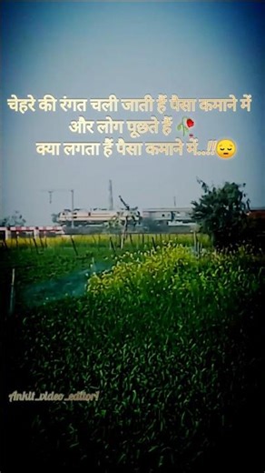 चेहरे की रंगत चली जाती हैं पैसा कमाने में...😔🥀 #ankit_video_editor1 #sad#viral #trending #train #4k