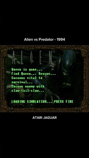 Alien vs Predator - 1994 (ATARI JAGUAR) #alienvspredator #atarijaguar #atari #shorts