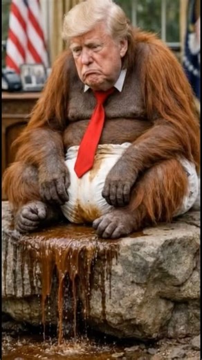 Trump as dirty monkey 😂 #shorts #ai #trump #parody #memes #war