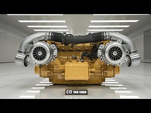 "2026 Caterpillar C12 Twin Turbo Concept Engine – The Future of Diesel Power is Here!"