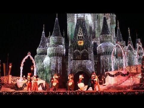Celebrate the Season Full Castle Stage Show at Disney World