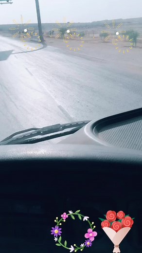 Driving Through a Rainy Highway Landscape