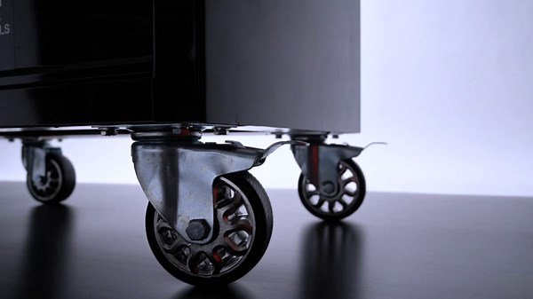 Frontier Heavy-Duty 62 in. W x 22 in. D 10-Drawer Red Tool Chest Mobile Workbench Cabinet with Pegboard Back Wall 00023