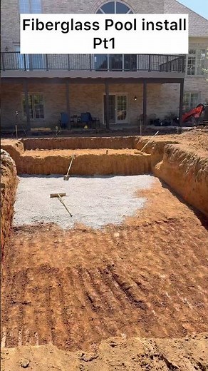 Insane project! Fiberglass pool install Pt 1 #fiberglasspoolinstallation #swimmingpool #imagine
