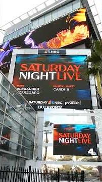 Alexander Skarsgard Cardi B. SNL Saturday Night Live Billboard Sunset Blvd LA CA January 25, 2026