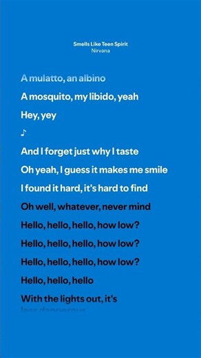 Smells Like Teen Spirit - Nirvana (Lyrics)