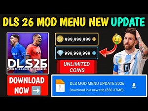 Dream League Soccer V13.000 Mod Menu 2026 | DLS Mod Apk Unlimited Gems & Coins 2026