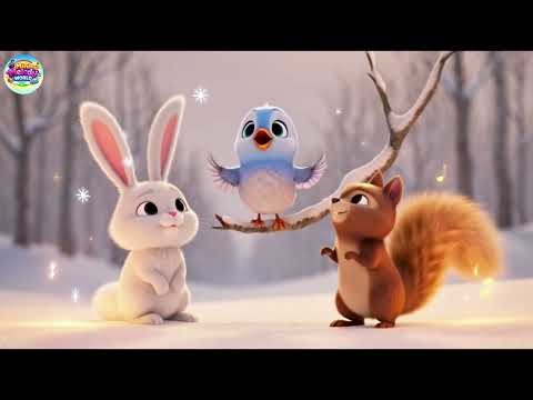 Tiny Bird Sings in Winter Magic 🐦🎶❄️ | Fun Winter Kids Song | Baby Songs & Animated Rhymes