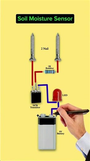 soil moisture sensor system circuit diagram #shots #electrical #electrician