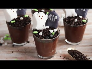 Spooky Graveyard Chocolate Pudding Cups Recipe