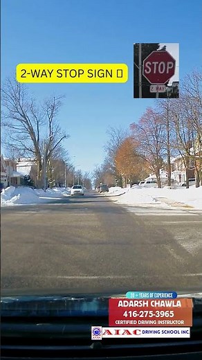 2-Way STOP SIGN Explained - Driving Test Tips