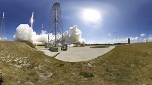 First rocket launch shot with 360 video