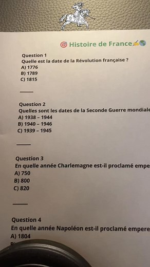 #HistoireDeFrance #QuizHistoire #CultureGénérale #DéfiHistorique #QuizDuJour #ApprendreEnSAmusant #Histoire #Éducation #TikTokÉducation | Focus quiz