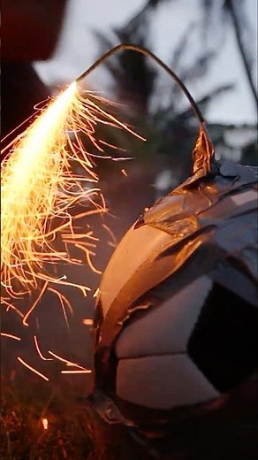 Exploding Soccer Ball! 🎆⚽️ #shorts