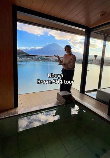 Quick room tour of room 504 at Ubuya with Mt. Fuji because the views were UNBELIEVABLE. We were so lucky to see Mt. Fuji on both days! This was definitely the highlight of our trip. #ubuya #japan #mountfuji #fuji #views